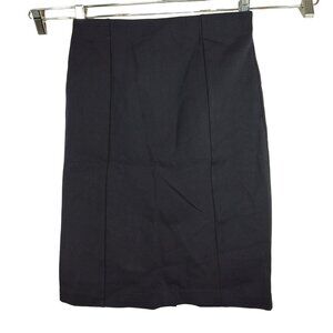 Premise Navy Blue Pencil Straight Skirt Women Petite Size PS Back Slit NEW